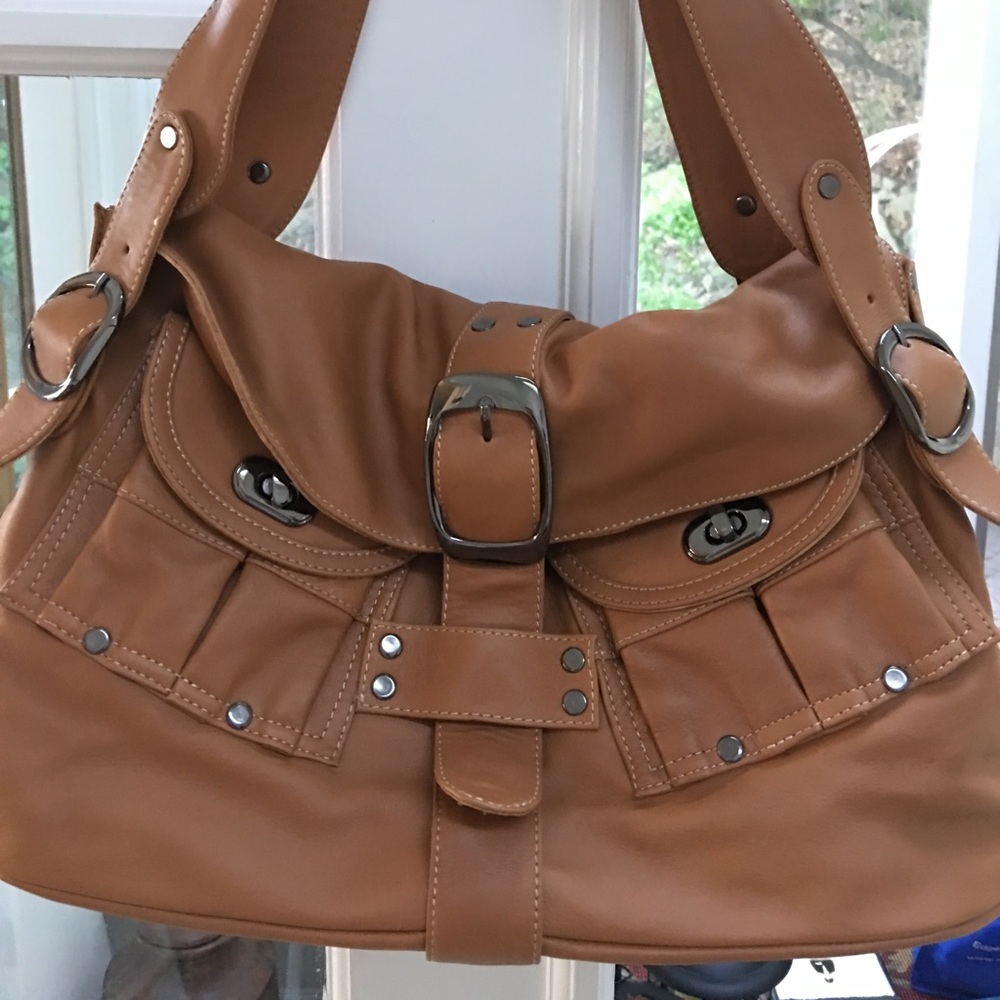 Vintage Carla Mancini leather shoulder bag
